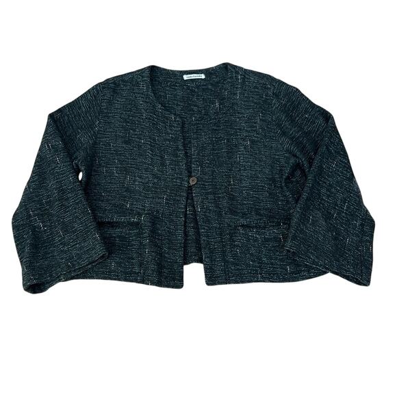 Yasuko Kurisaka Hand Woven Cropped Jacket Pit to Pit 25.5” - Picture 2 of 10